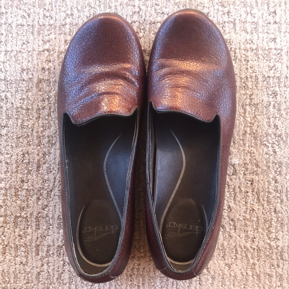 Dansko Brown Leather Mules Comfortable Slip-On Clogs